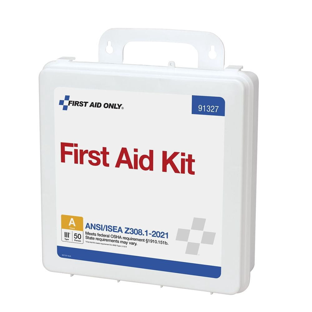 First Aid Only First Aid Kit 50 Person Plastic Case Ansi Portable