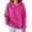 Hot Pink, variant on Hoodie Womens Pink Ribbed Hoodies Long Sleeve Tops Womens Pullover Sweatshirt Cute Hoodies for Women XXL