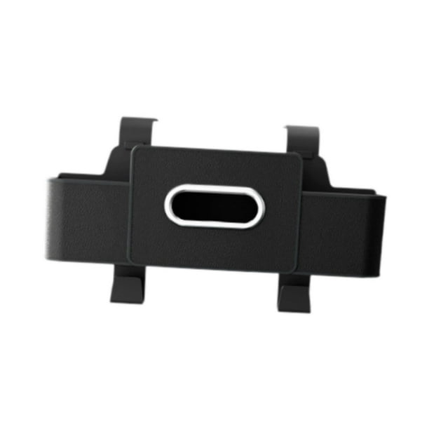 Organizador de respaldo de asiento, caja de pañuelos, portavasos para 2 vehículos, accesorios para el interior del vehículo, almacenamiento de toallas Negro