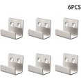 thumbnail image 3 of Hanger Wall Hook Stainless Steel Tile Display Wall Hanger Heavy Duty Fixing Bracket Photo Frame Fixing Bracket(silver)(6pcs), 3 of 4