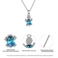 thumbnail image 4 of Conjunto de collar y pendientes de tortuga para mujeres y niñas, con cristales de imitación, bonito animal de joyería, regalo para cumpleaños y Navidad., 4 of 5