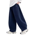 thumbnail image 2 of ATOGUTA Pants For Boys Elastic Waist Jogger Sweatpants Kids Teens Running Athletic Pants with Pockets Size 4T-15, Navy, 2 of 5