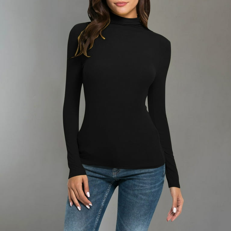 Women's mock shop turtleneck walmart