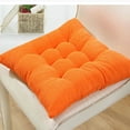 thumbnail image 3 of EQWLJWE Square Chair Pad Non Slip Chair Cushions Flocked Chair Seat Cushion for Dining Room,Kitchen and Office Outdoor Indoor Orange, 3 of 5