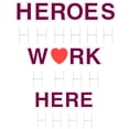thumbnail image 2 of Vispronet Heroes Work Here Yard Signs with Stakes – Large Easily Readable 18in Tall Letters – Weather-Resistant Signs – Support Your Nurses, Doctors and First Responders (Burgundy), 2 of 7