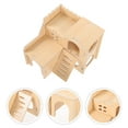 thumbnail image 2 of SHISUYAN Multifunctional Hamster House Hamster Castle Double-layer Rat Room Small Pet Hut Cage Decor, 2 of 9