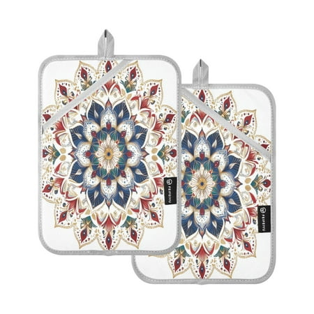 

Vzayy Kitchen Pot Holders Sets Heat Resistants for Cooking Baking Colourful Petals