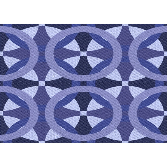 Ahgly Company Indoor Rectangle Patterned Purple Mimosa Purple Area Rugs, 2' x 3'