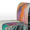 thumbnail image 3 of Designart "Colorful Turquoise Woman Eye Art" Upholstered Modern Accent Chair and Arm Chair, 3 of 5