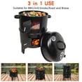thumbnail image 3 of Vertical Outdoor Smoker BBQ Grill, Portable Roaster Pellet BBQ Meat Cookerm, Outdoor Small Charcoal Grills for Backyard Patio Barbecue, Outdoor Smoking, Camping BBQ, Outside Cooking, 3 of 8