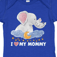thumbnail image 4 of Inktastic I Love My Mommy Cute Elephants with Moon and Stars Boys or Girls Baby Bodysuit, 4 of 5