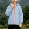 thumbnail image 2 of Edvintorg Boys Rain Jacket Fashion Long Sleeve Zip up Raincoat Lightweight Waterproof Hooded Windbreaker Wqith Pocket Size 2-12, 2 of 9