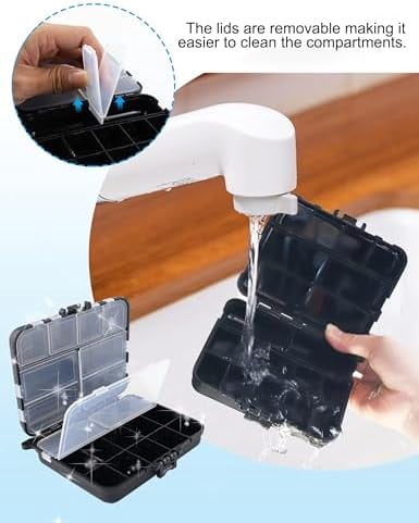 Small Tackle Box Organizer 4 Pack Mini Tackle Boxes Plastic Fishing Organizer Tackle Storage Containers Kayak Fly Boxes