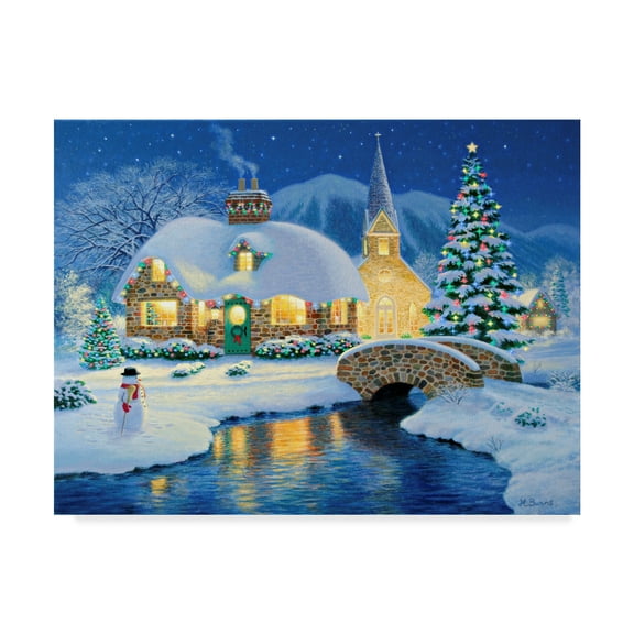 Trademark Fine Art 'Starlight Village' Canvas Art by Heather Burns