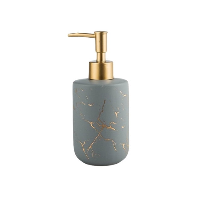 Dispensador de jabón de cerámica de lujo ligero for baño, gel de ducha, loción, botella de empuje
