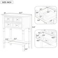 thumbnail image 2 of Narrow Console Table with Drawers and Storage Shelves, Farmhouse Sofa Tables for Living Room, Entrance Tables for Front Door Corridor, Office, Navy, 2 of 9