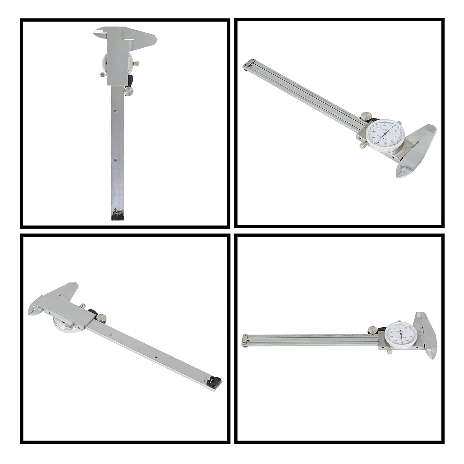 Stainless Steel 6-Inch Dial Caliper - Measuring Range 0-6 Inch for Internal and External Dimensions and Depth - Easy to Use Tool With Suitcase