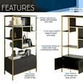 thumbnail image 3 of Techni Mobili Gold Storage Rack with  door cabinet, 3 of 15