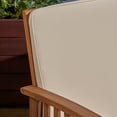 thumbnail image 3 of GDF Studio Oliver Outdoor Acacia Wood Loveseat, Brown and Cream, 3 of 9