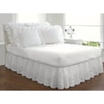 thumbnail image 2 of Fresh Ideas Ruffled Eyelet 18" Bed Skirt, King, White, 2 of 3