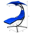 thumbnail image 3 of Costway Hanging Swing Chair Hammock Chair w/ Pillow Canopy Stand Navy, 3 of 11