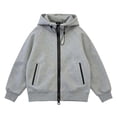 thumbnail image 4 of Ohufall Sweatshirt Jacket for Kids Boys Hooded Zipper Solid Color Sweatshirts Long Sleeve Drawstring Fashion Casual Top 3-15Y, 4 of 5