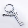 thumbnail image 2 of Sonducket Llavero personalizado con letras grabadas para conducir seguro, llavero de coche de acero inoxidable, llavero de regalo para marido y novio Ropa, zapatos y accesorios Miscelánea No.07 Sonducket JJ20577-07, 2 of 4