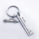thumbnail image 2 of Sonducket Llavero personalizado con letras grabadas para conducir seguro, llavero de coche de acero inoxidable, llavero de regalo para marido y novio Ropa, zapatos y accesorios Miscelánea No.07 Sonducket JJ20577-07, 2 of 4
