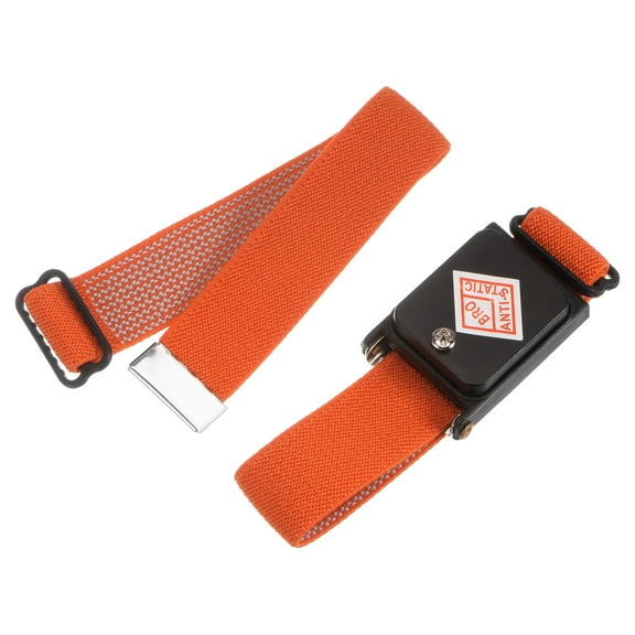 Anti Static Wrist Strap ESD Antistatic Bracelet Adjustable Cordless with Spare Bracelet Electronics Repair Orange