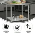 thumbnail image 4 of Flash Furniture Reese Commercial Grade Kitchen Prep and Work Table with Adjustable Shelf 30" x 36", 4 of 9