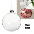 thumbnail image 2 of 5Pcs Clear Plastic Balls Baubles Fillable Christmas Tree Ornaments Xmas Pendant 4inch, 2 of 7