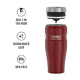 thumbnail image 4 of Vaso de Viaje Thermos Rojo Mate Aislamiento al Vacío Acero Inoxidable 16 Onzas, 4 of 7