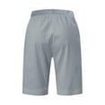 thumbnail image 3 of Womens Bermuda Shorts Elastic Waist Pockets Loose Fit Wide Leg Breathable Knee Length Bermuda Long Shorts for Women, 3 of 5