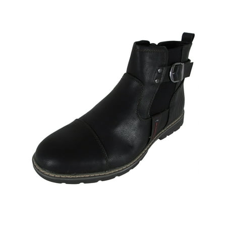 Day Five  Mens Casual Zip Up Chelsea Boot Shoes, Black 11.5