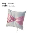 thumbnail image 4 of Bow Satin Wedding Ring Bearer Rhinestone Pillow Cushion Wedding Ring Pillow 10*10cm, 4 of 9