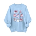 thumbnail image 2 of Zxlsdmn Women's Breast Cancer Crew Neck Sweatshirt Oversized Long Sleeve Drop Shoulder Pullover Tops Inspirational Printed Pattern Sweatshirts Fall Clothes M, 2 of 5