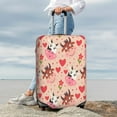 thumbnail image 7 of Lsque cow bull with flower and heart Printed Luggage Cover, Travel Luggage Protector,Scratch and Dirt Resistant, Fits 18-32 Inch Luggage-X-Large, 7 of 7