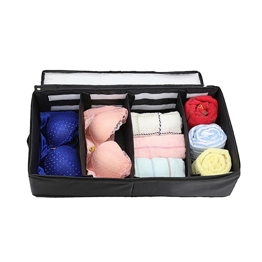 TOPINCN Folding Dustproof Multi Grid Under Bed Luggage Clothes ...