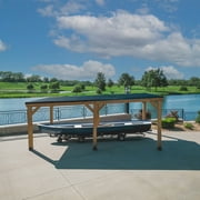 Backyard Discovery Kingsport 20x12 Cedar Wood Carport, Galvanized Steel Roof, PowerPort