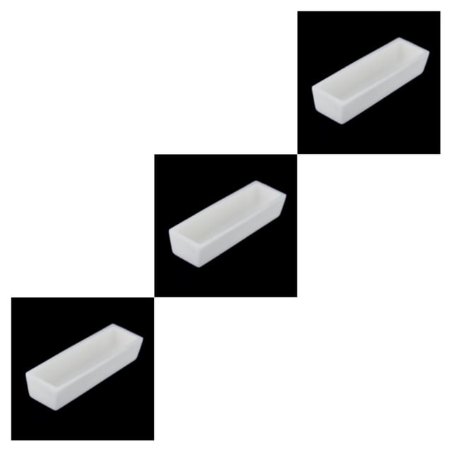 Sonducket Crisol de corindón cerámico de alúmina, 100x30x20mm, soporte de muestra para botes para hornos de mufla de tubo Type1 NO1