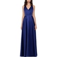 thumbnail image 1 of XSCAPE Vestido de satén con cuello halter para mujer, azul, 2, 1 of 1