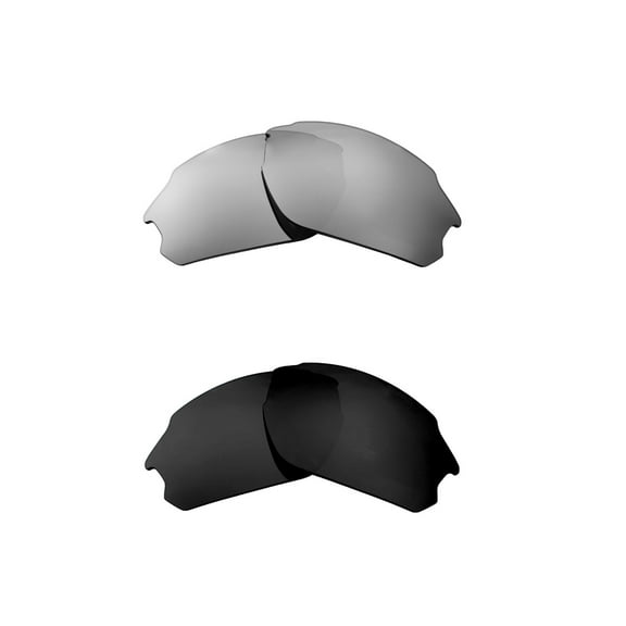 Walleva Polarized Titanium   Black Replacement Lenses For Smith Optics Parallel D-Max Sunglasses