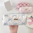thumbnail image 5 of hisocute Cute Bowknot Large Capacity Pink Storage Bag & Pencil Case - Zippered Makeup Organizer Pouch, 5 of 6