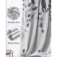 thumbnail image 6 of Grey Eucalyptus Blackout Curtains 96 Inch Length 2 Panels Set, Watercolor Spring Weeping Botanical Full Shading Curtains for Windows, Blackout Curtains for Bedroom Living Room 52"x96", 6 of 8