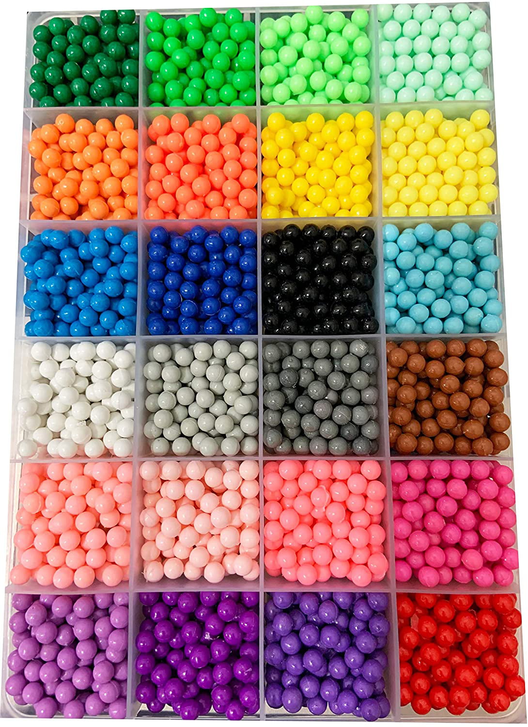3000 Water Fuse Beads Set 24 Colors DIY Art Craft Spray Toys Kits for Kids, Refill Non-Toxic Water Sticky with Pattern Sample Cards