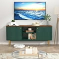 thumbnail image 4 of ARTPOWER 55” Fluted TV Stand, Mid Century Modern TV Stand for 55/60/65 inch TV, Entertainment Center with Storage, Television Stands, TV Console, Media Console for Living Room, Bedroom (Green), 4 of 6