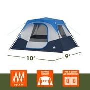 Ozark Trail 10’ x 9 6-Person Instant Cabin Tent with LED Lighted Hub, 25 lbs