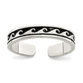 thumbnail image 1 of 925 Sterling Silver Vintage Réglable Orteil Anneau Ouvert Midi, 1 of 6