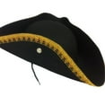 thumbnail image 2 of Leather Tricorn Hat Adjustable Style Accessory For Adult Historical Festival, 2 of 7