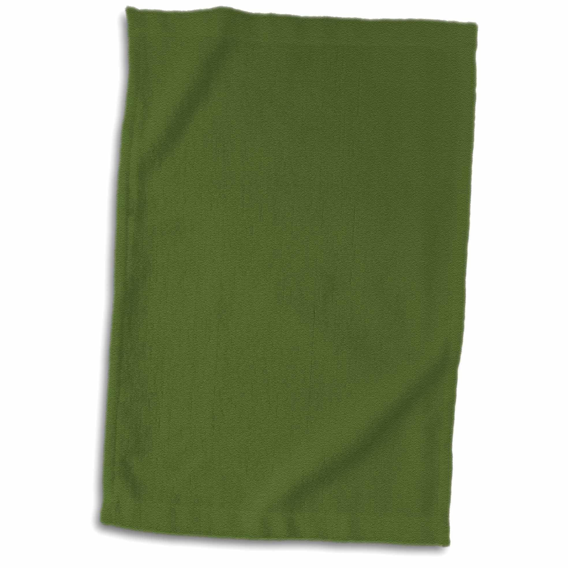 3dRose Color dark olive green Towel, 15 by 22inch